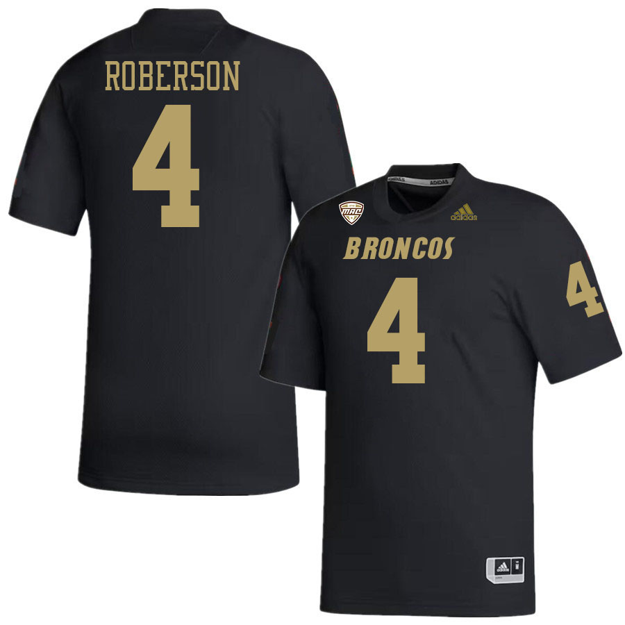 #4 Damari Roberson Western Michigan Broncos College Football Jerseys Stitched-Black